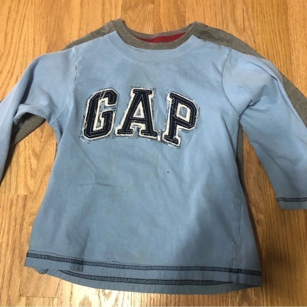 3T Shirt Bundle Long Sleeve Boys Gap Button Down Yellow Blue Gray Kids